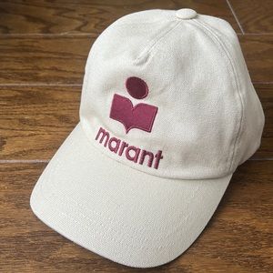 Isabel Marant O/S Tyron Hat in Ecru & Red